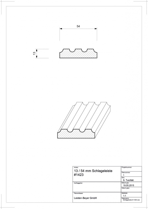 Kiefer Schlageleiste # 1423