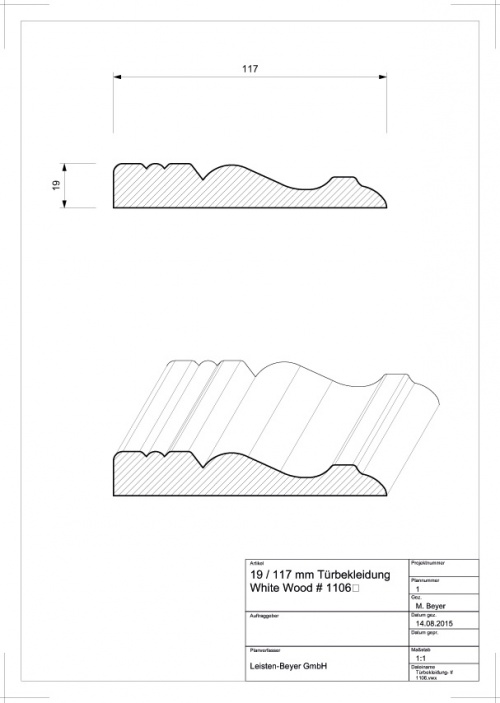 White Wood Türbekleidung # 1106