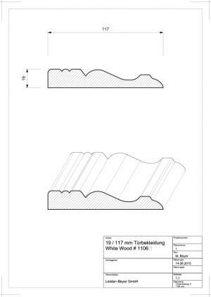 White Wood Türbekleidung # 1106