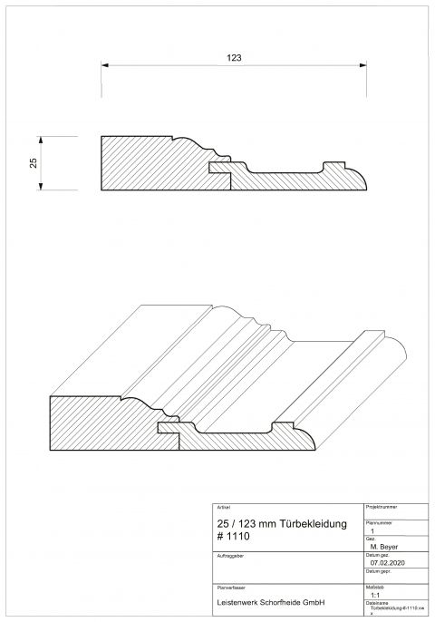 Kiefer Türbekleidung # 1110