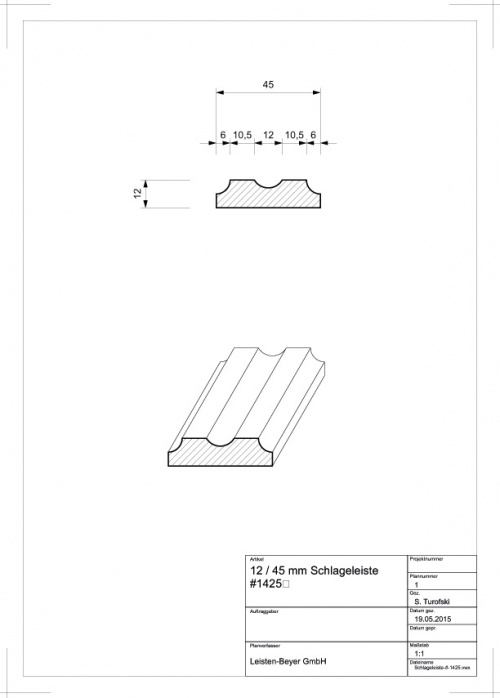 Kiefer Schlageleiste # 1425