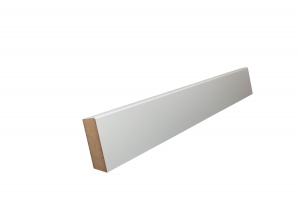 Fußleiste MdF 19 mm x 60 mm mit Fase weiß lackiert