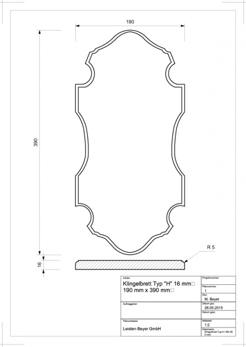 MdF Klingelbrett Typ H