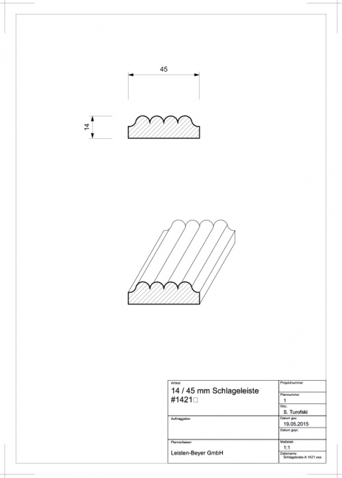 Kiefer Schlageleiste # 1421