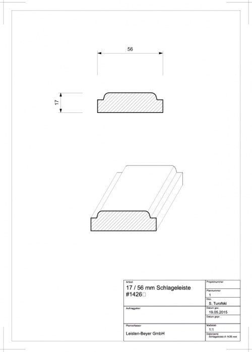 Kiefer Schlageleiste # 1426