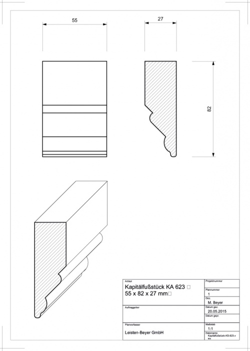 Altbau Kapitäl Unterstück KA 623