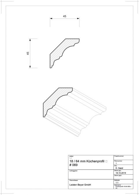 Kiefer Küchenprofil # 069