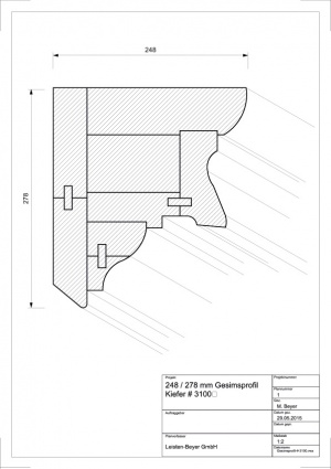 Kiefer Gesimsprofil # 3100