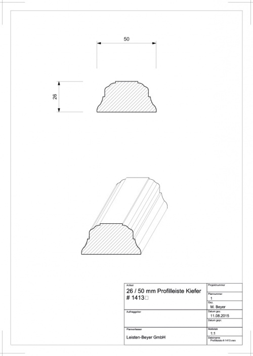 Kiefer Profilleiste # 1413