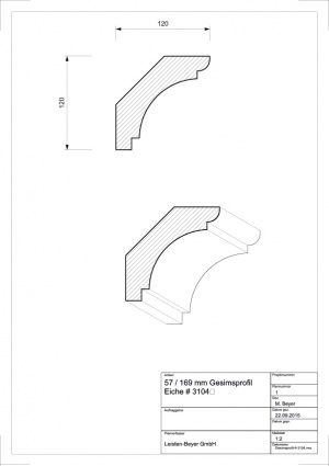 Eiche Gesimsprofil # 3104